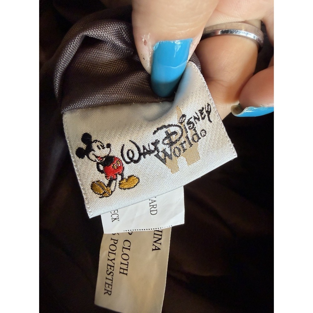 Walt Disney World  Vintage Canvas Mickey Head Print  Tote Bag Rare Brown - Picture 5 of 8